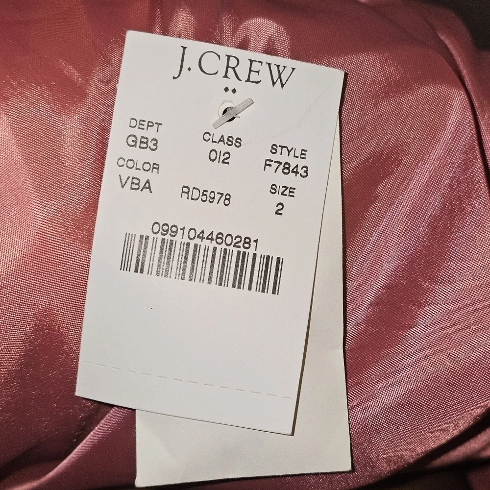 NWT J Crew Womens Uptown Pea Coat SZ 2 Coral Wool Blend Business Casual - Picture 13 of 15
